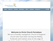 Tablet Screenshot of christchurchportsdown.org